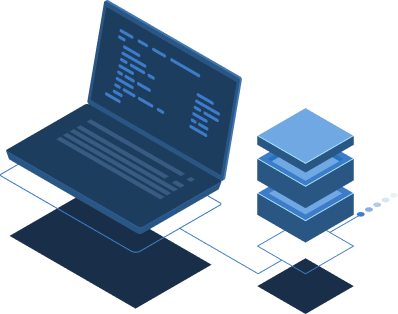 ServerIQ isometric server monitoring illustration